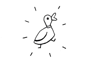 A stunningly rendered picture of a duck, demonstrating my artistic prowess